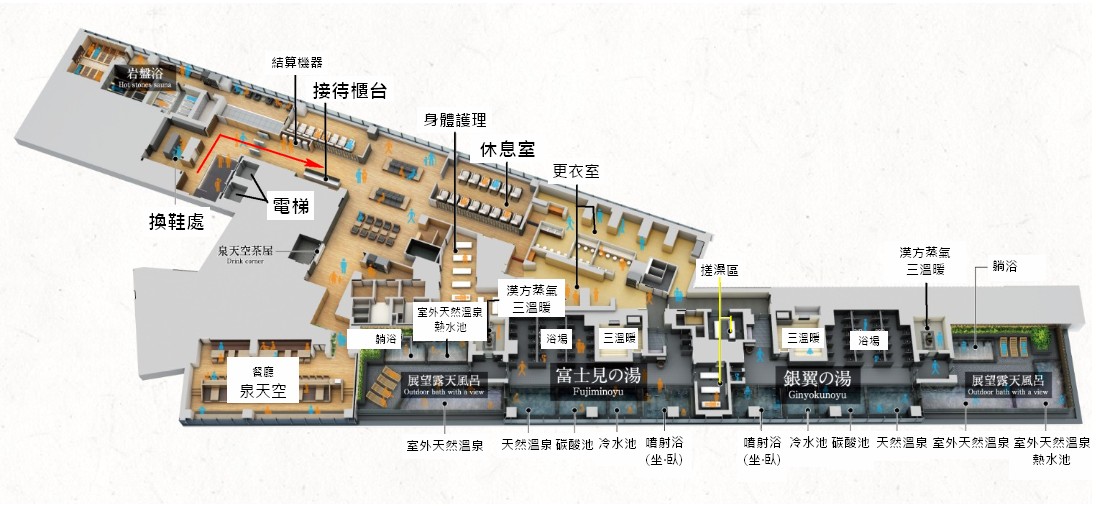 天然溫泉_泉天空之湯_羽田機場_全館簡介