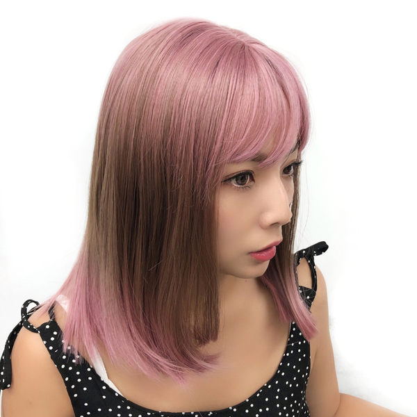 總長度：瀏海長13CM 髮長36CM /重量169克/透氣玫瑰內網 /霧面啞光高溫絲(高仿真觸感佳)