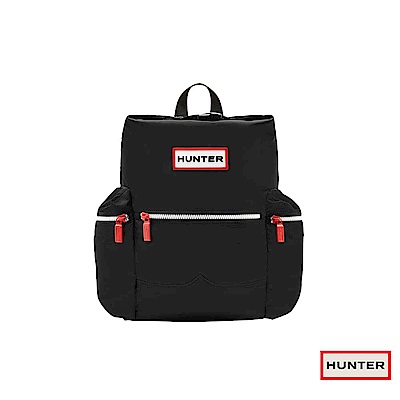 HUNTER - 上方開扣尼龍迷你後背包 - 黑
