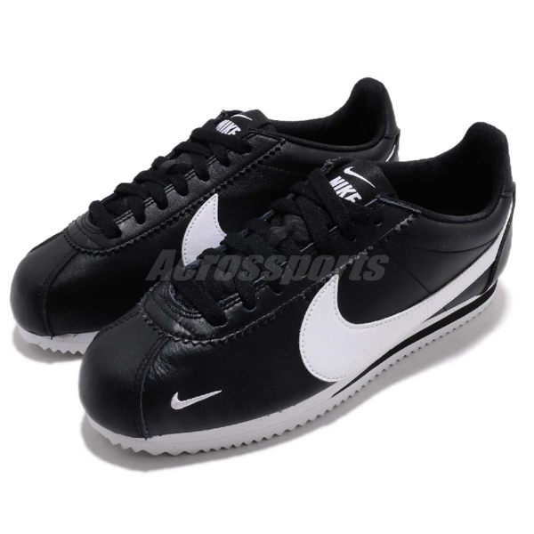 Nike 阿甘鞋 Classic Cortez 黑白 小勾 復古慢跑鞋 男鞋 【PUMP306】 807480-004