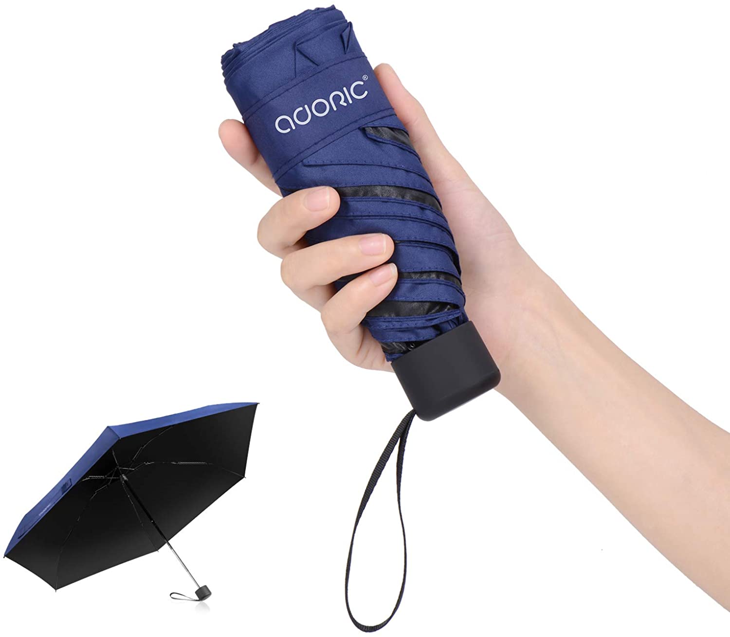 【日本代購】Auoric 折疊傘 超輕 183g 遮擋UV率 99%遮熱 晴雨兩用 藍色