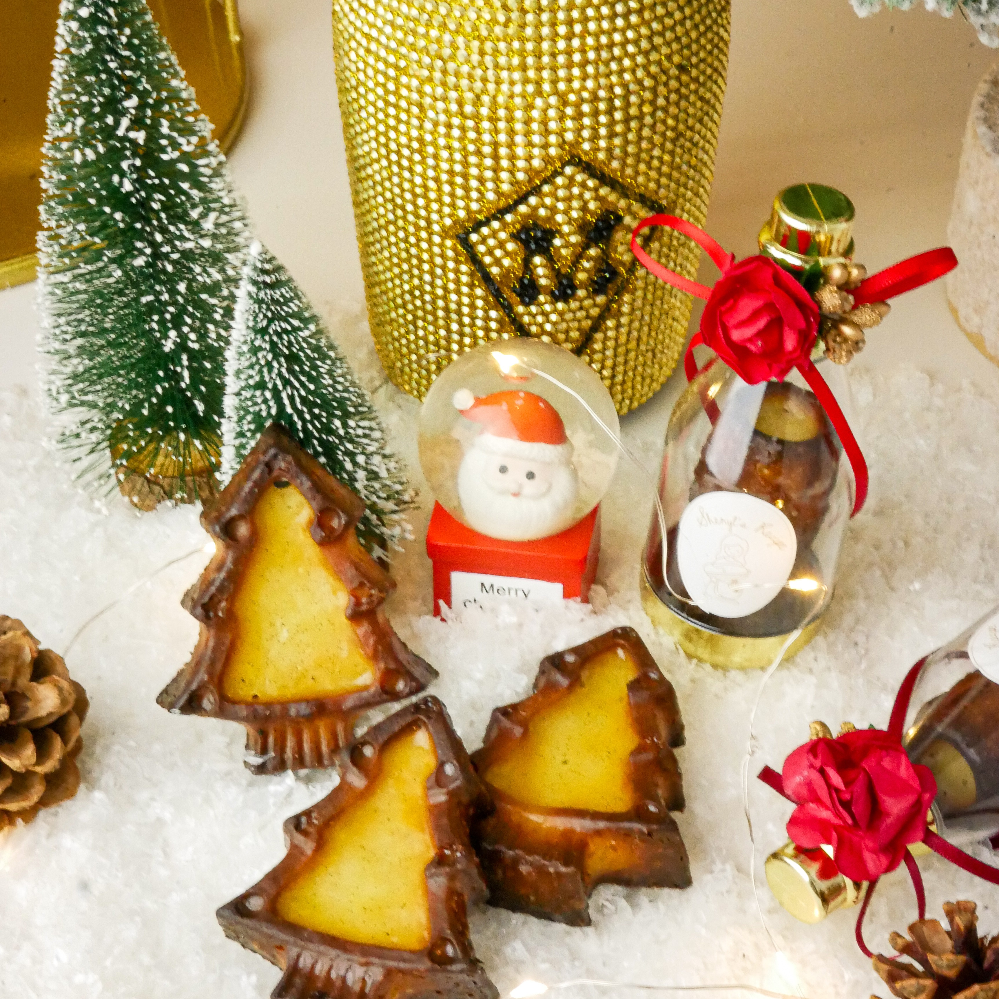 【嗜甜女子】〚禮物獨家聖誕限定〛人氣交換禮物組合 造型可麗露 (聖誕樹/香檳/聖誕鐵盒)