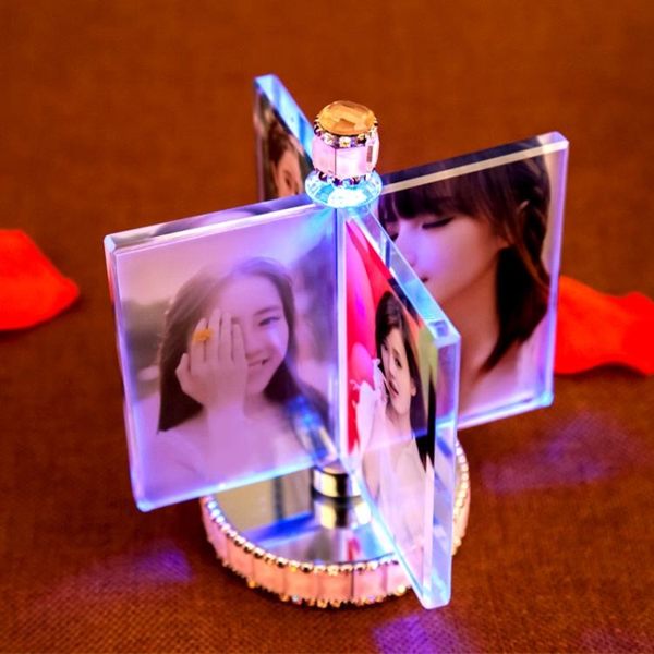 婚紗照創意diy手工照片風車相框擺臺相冊結婚紀念品浪漫擺件