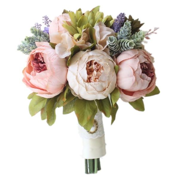 WELOVE設計多肉森系混搭花束歐式戶外婚禮結婚新娘手捧花仿真