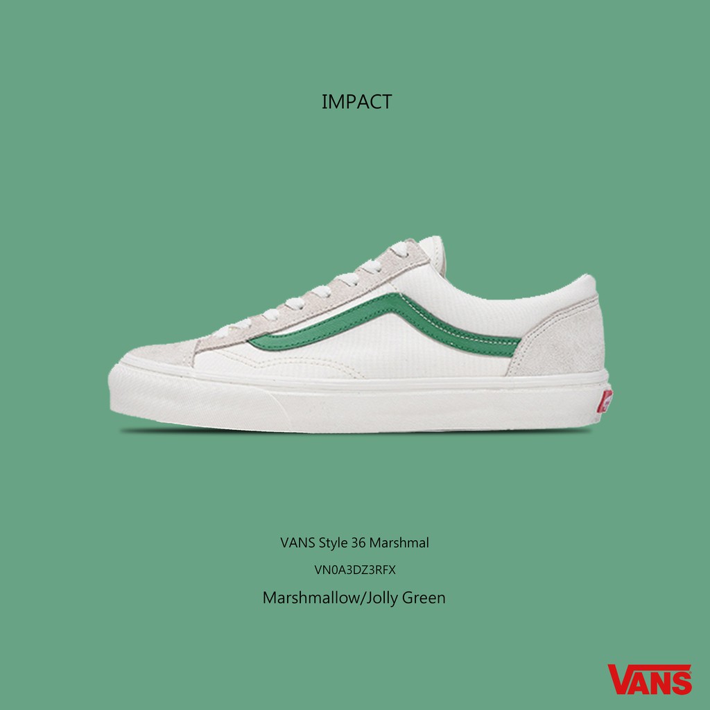 VANS Style 36 Old Skool 白 綠 滑板鞋 GD著用款 運動 VN0A3DZ3RFX IMPACT