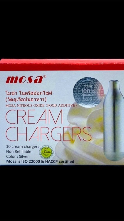 แก๊สวิปครีม Mosaแท้ แก๊สลูกโป่ง 24ชม.