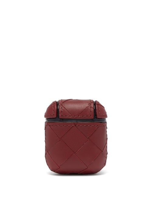 Bottega Veneta - Carry your AirPods securely and stylishly, in Bottega Veneta's burgundy Intrecciato
