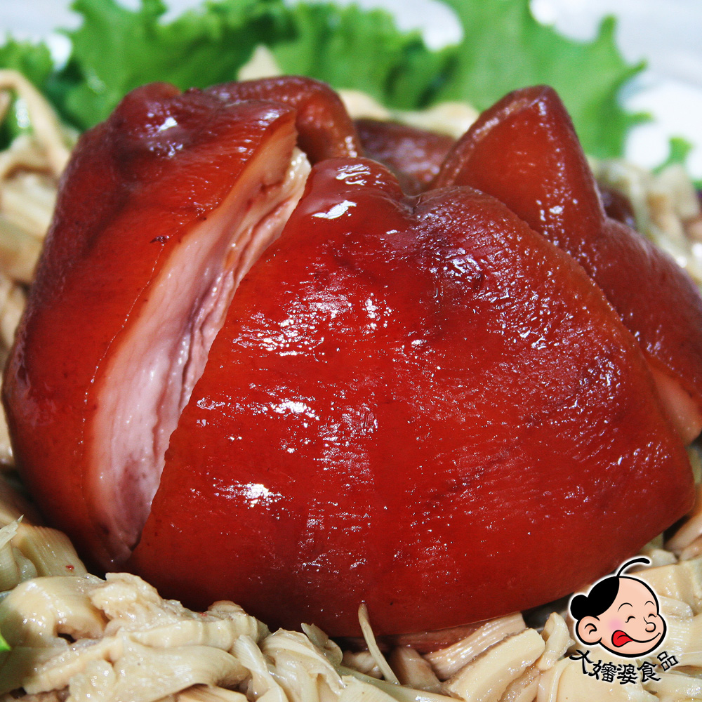 全國首創冰糖酒粕醬滷蹄膀蹄膀煨冬筍五星級年菜輕鬆嚐蹄膀肉質Ｑ彈、多汁、香味十足堅持選用新鮮食材天然配料請客拜拜不可缺少的好麻吉!