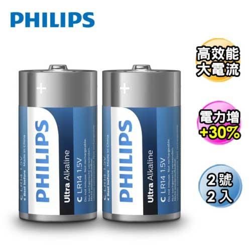 PHILIPS 超鹼2號電池2入(背卡)