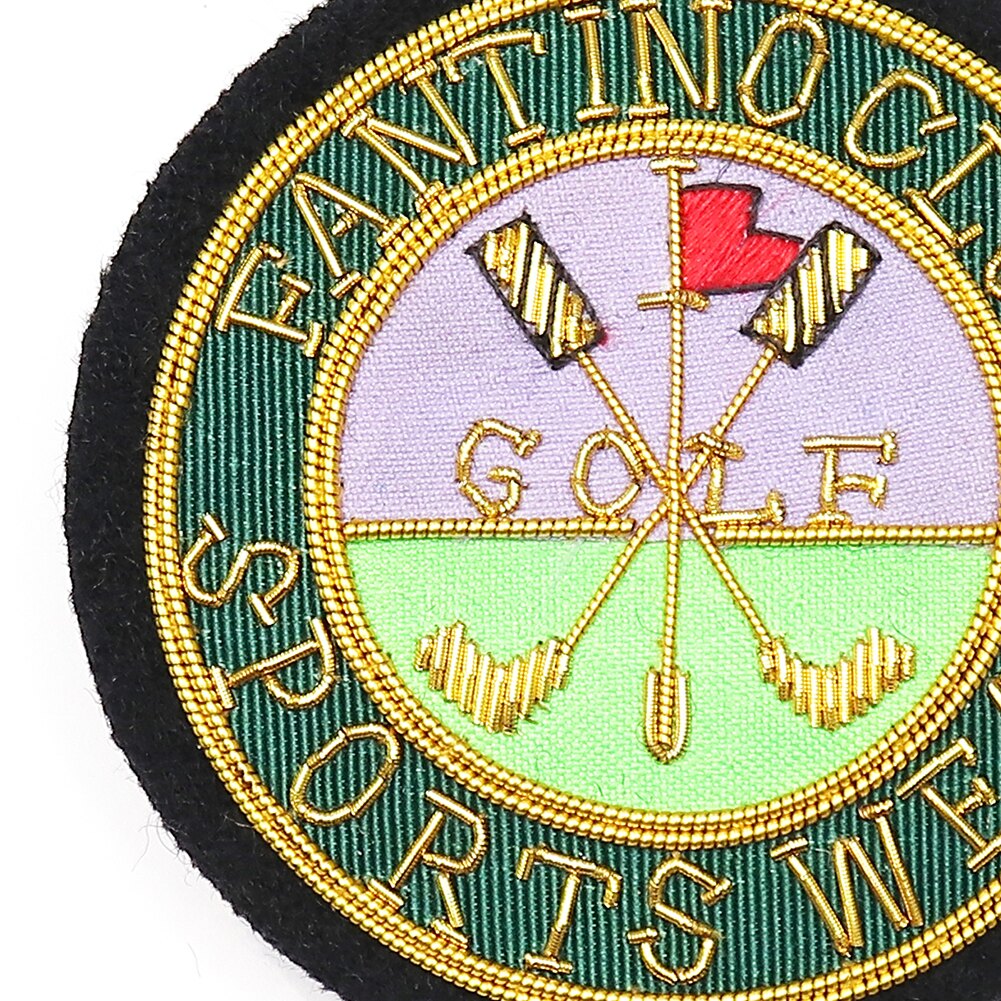 【FANTINO】日本設計印度絲手工銅線胸章 - 高爾夫圓徽(銀)149908