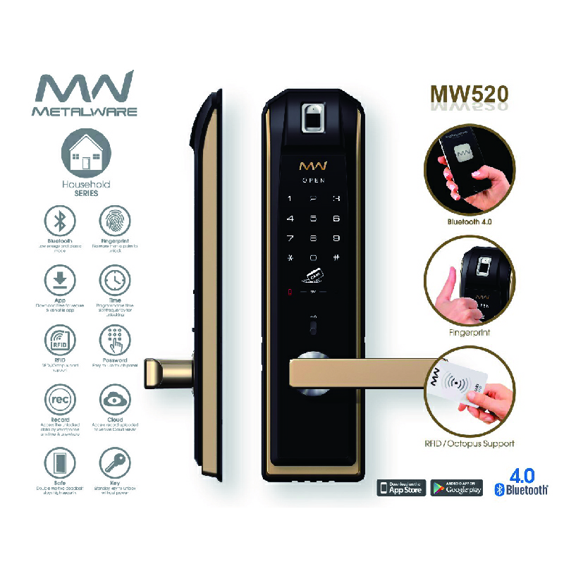 嘉頓國際 METALWARE【MW-520】智能門鎖 愛的迫降 鎖命危機 孫藝珍 韓劇