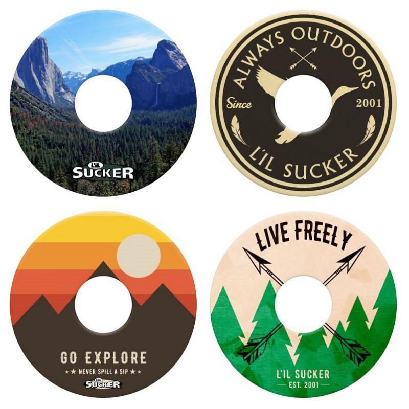 小魔吸 飲料不倒引力圈 - 加大款(四入) 旗幟 / 加大款(直徑10cm)