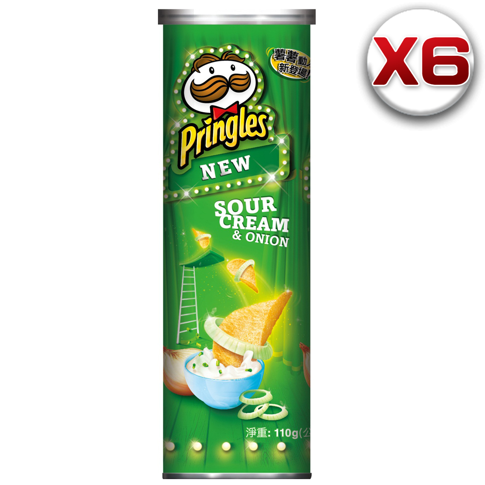 【品客】洋芋片-洋蔥口味(綠色)110gX6