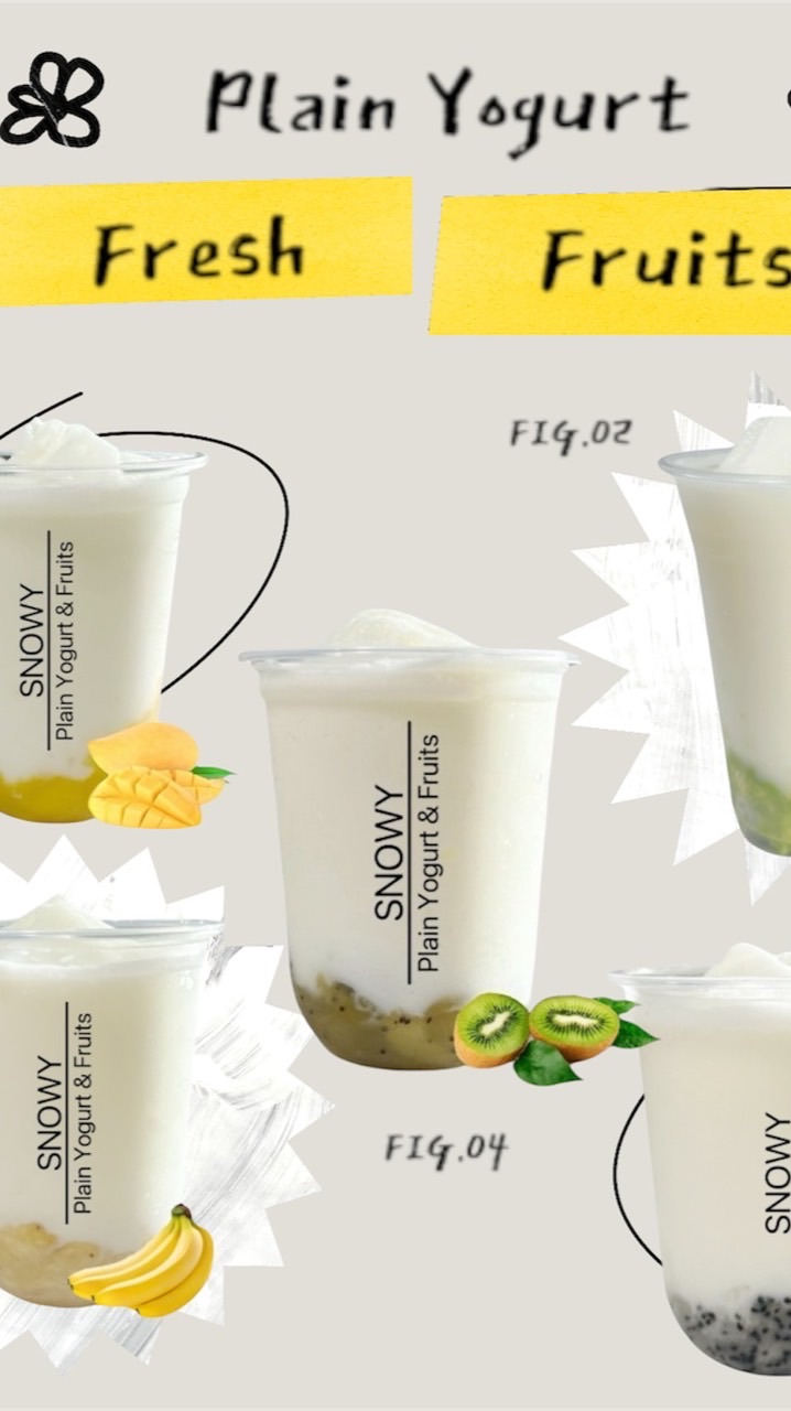 Snowy Yogurts & Fruits