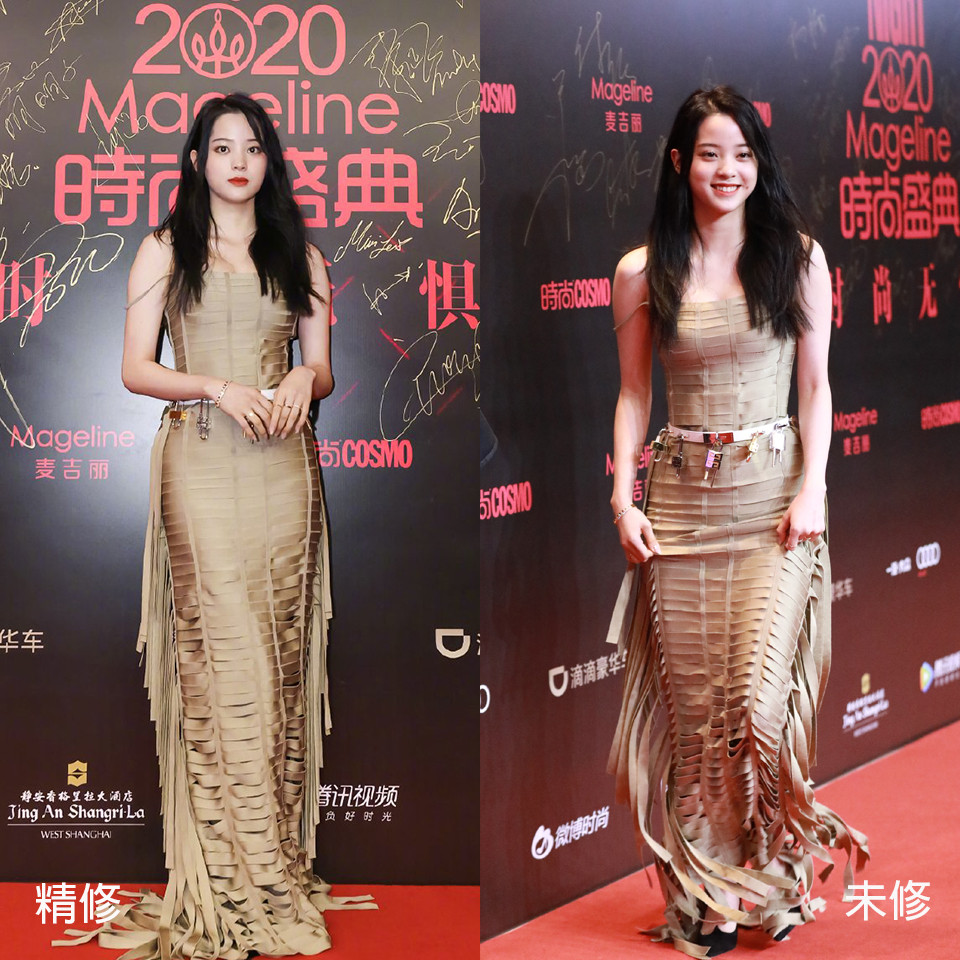 女星紅毯造型精修vs未修7：歐陽娜娜