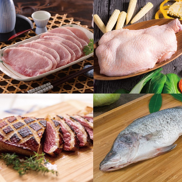 十八養場。去骨雞腿肉*1支 輝帛。法式頂級鴨胸*1片 家香豬。產銷履歷里肌豬排*1包 簡單生鮮。金目鱸魚*1包 【下單付款完成七個工作天出貨】