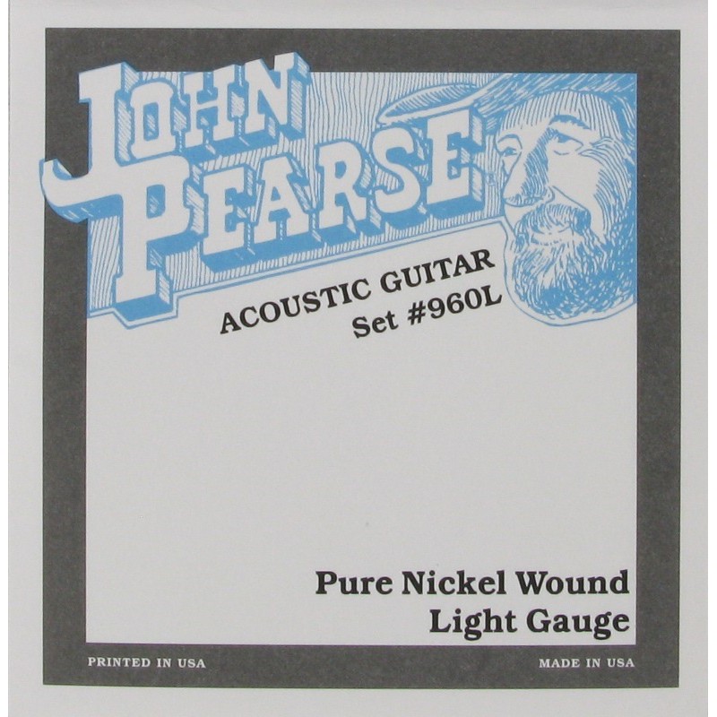 John Pearse 960L 民謠吉他弦 純鎳弦 Pure Nickel Wound (12-54)
