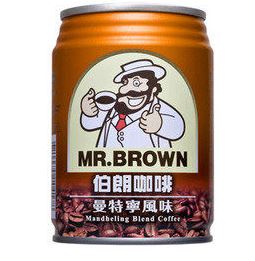 (預購)【伯朗】金車伯朗曼特寧咖啡(三合一)240ml-24罐/箱*2箱，免運