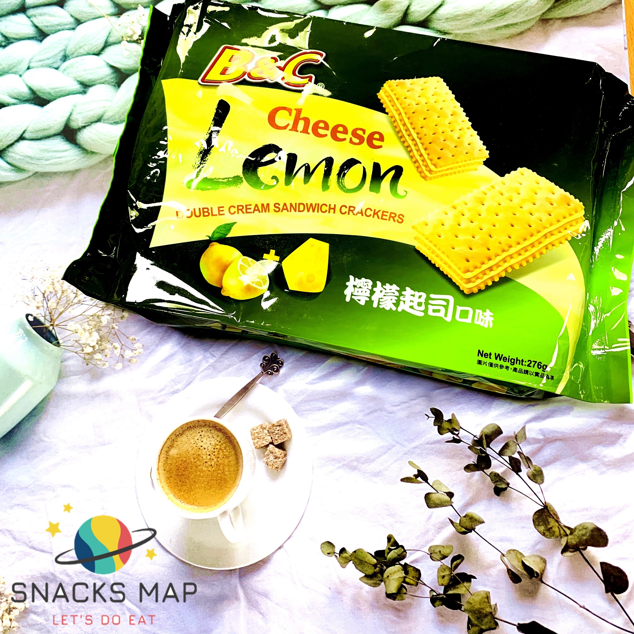 [SNACKS MAP零食地圖]B&C 夾心餅乾276g 檸檬夾心 雙倍起司 餅乾 雙層夾心 夾心餅 印尼 全館滿499 全家超商取貨免運