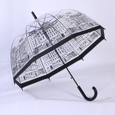 個性創意洛麗塔風透明傘阿波羅傘玫瑰花長柄傘楓葉雨傘蘑菇公主傘