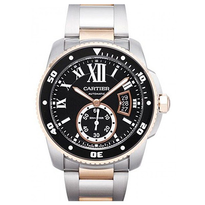 CARTIER 卡地亞Calibre 300米半金潛水款(W7100054)x42mm