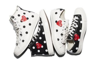 日本直送 CONVERSE COMME DES GARCONS PLAY CDG 1970 圓點愛心 川久保玲 高低筒