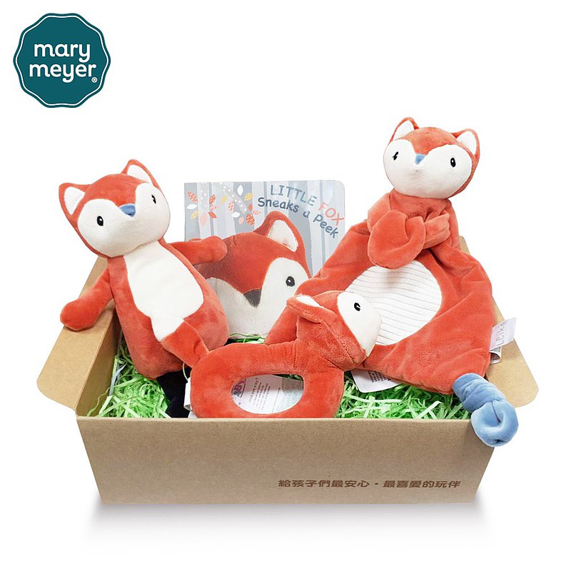 MaryMeyer 狐狸奢藏禮盒 (手搖鈴.安撫巾.安撫玩偶.繪本) 新生禮