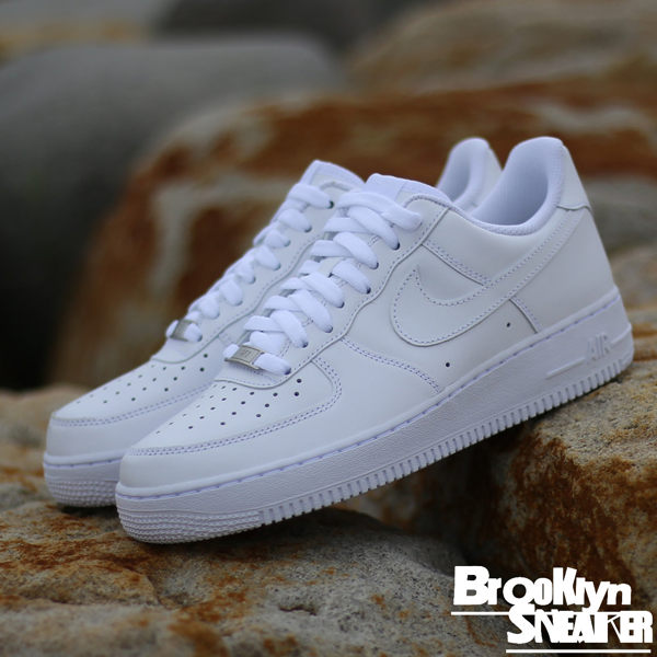 NIKE WMNS AIR FORCE 1 全白 女生 (布魯克林) 315115-112