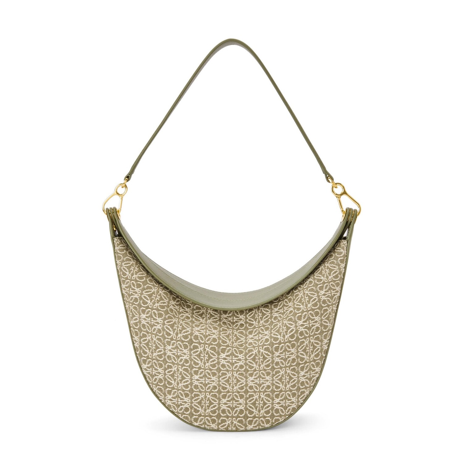 Luna 酪梨綠提花帆布肩背包