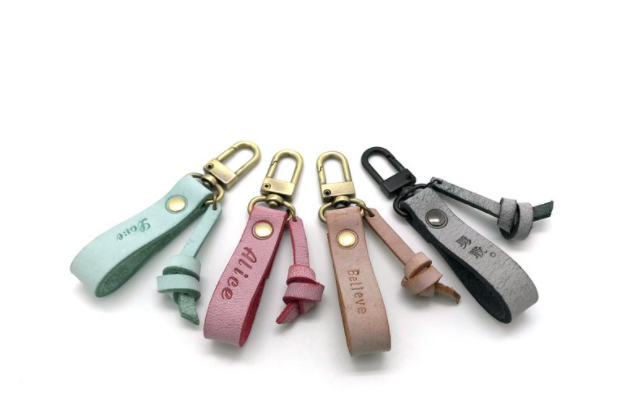 義大利擦蠟皮鑰匙圈