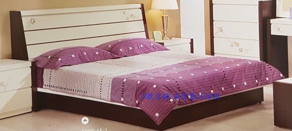 8號店鋪 森寶藝品傢俱 c-19品味生活 臥室 床架系列 E200-A5C 法拉利5*6.2尺床組-胡桃＋白色