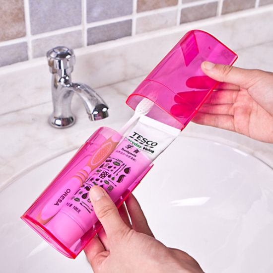 ♚MY COLOR♚果凍透明洗漱盒 收納 牙刷 牙膏 旅行 出差 衛生 乾淨 文具 餐具 瀝水 透氣【G62】