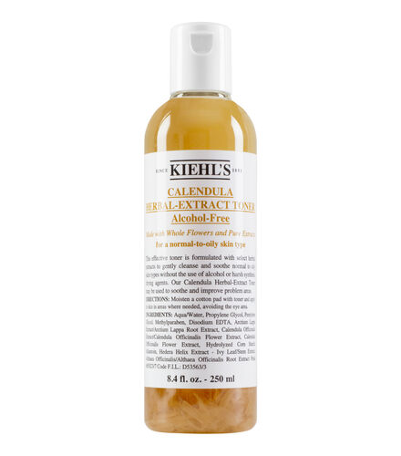 ●KIEHL'S熱銷50年的明星化妝水，溫和不含酒精，敏感肌也適用！<br />●萃取自金盞花及多種天然植物精華，可有效修護調理、舒緩肌膚，搞定惱人肌膚問題。<br />●視肌膚狀況，局部濕敷2~5分鐘金盞花化妝水即可舒緩鎮靜肌膚，亦適合男性刮鬍後使用。