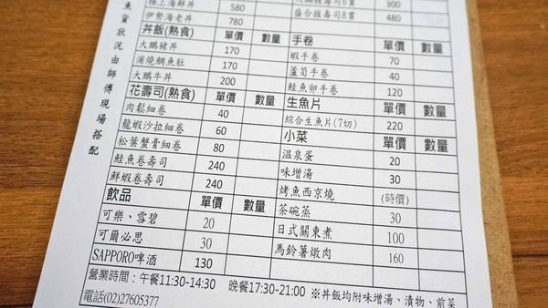 【台北美食】大鵬壽司-南京三民捷運站附近巷弄裡美味的生魚片丼飯、壽司