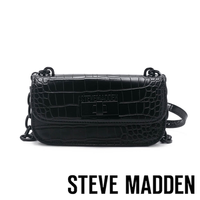 STEVE MADDEN-BFORZA 鱷魚紋皮革信封包-黑色