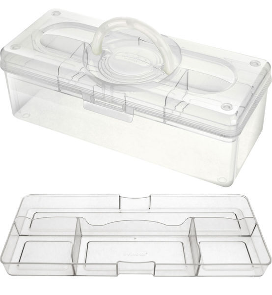 【奇奇文具】 【樹德 SHUTER 收納箱】TB-302 居家手提收納箱/收納盒 月光系列/透明