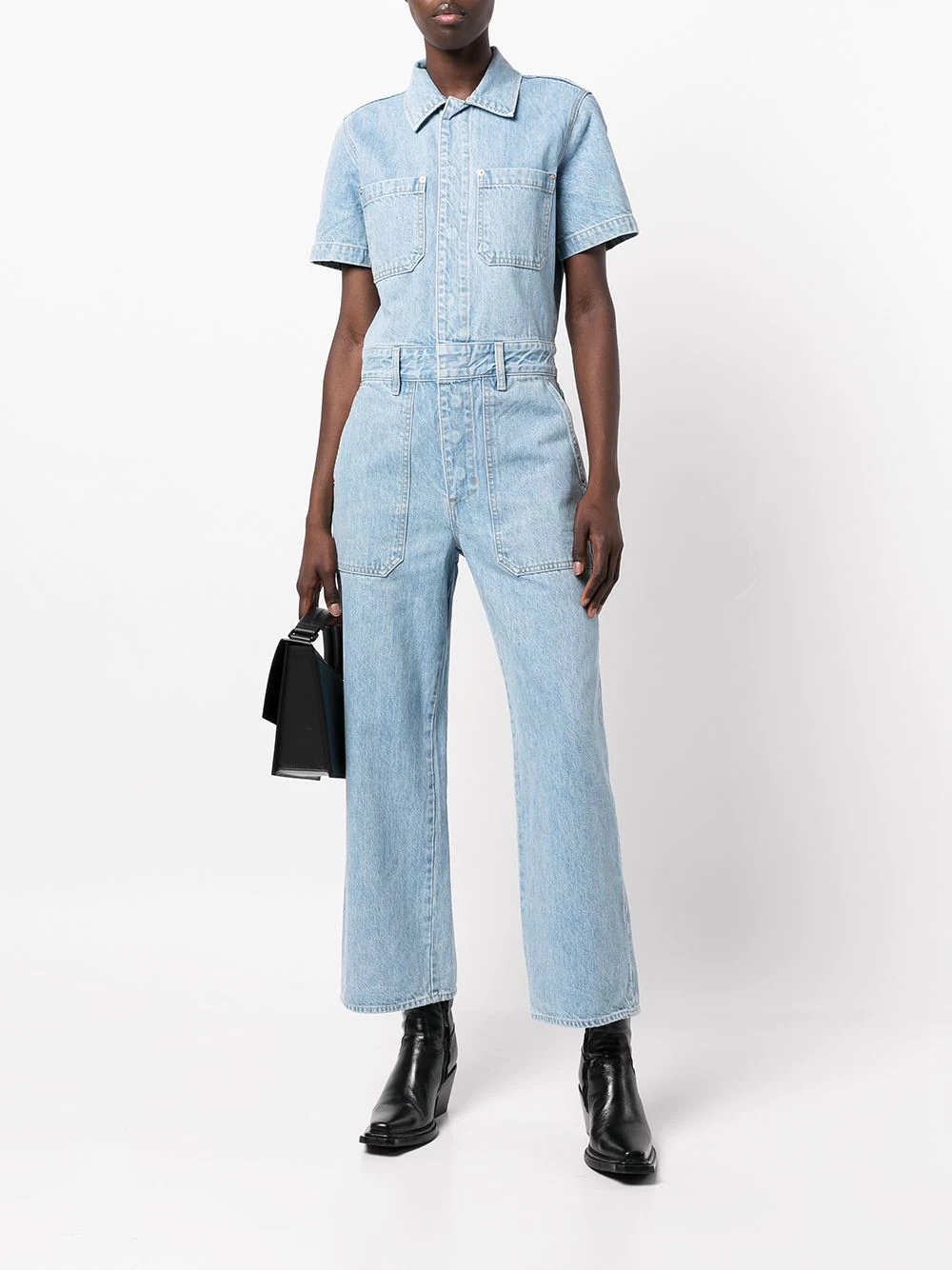 SLVRLAKE wide-leg denim jumpsuit