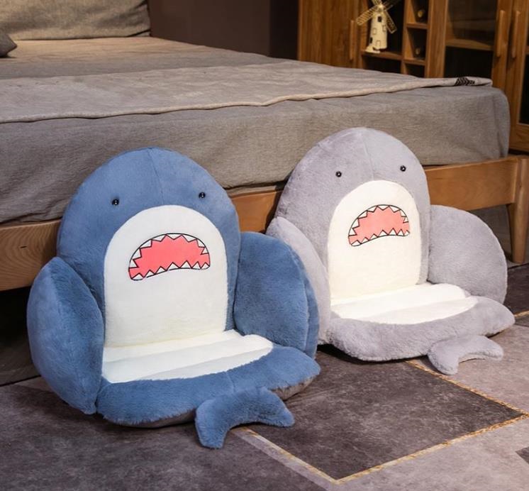 卡通鯊魚坐墊靠背