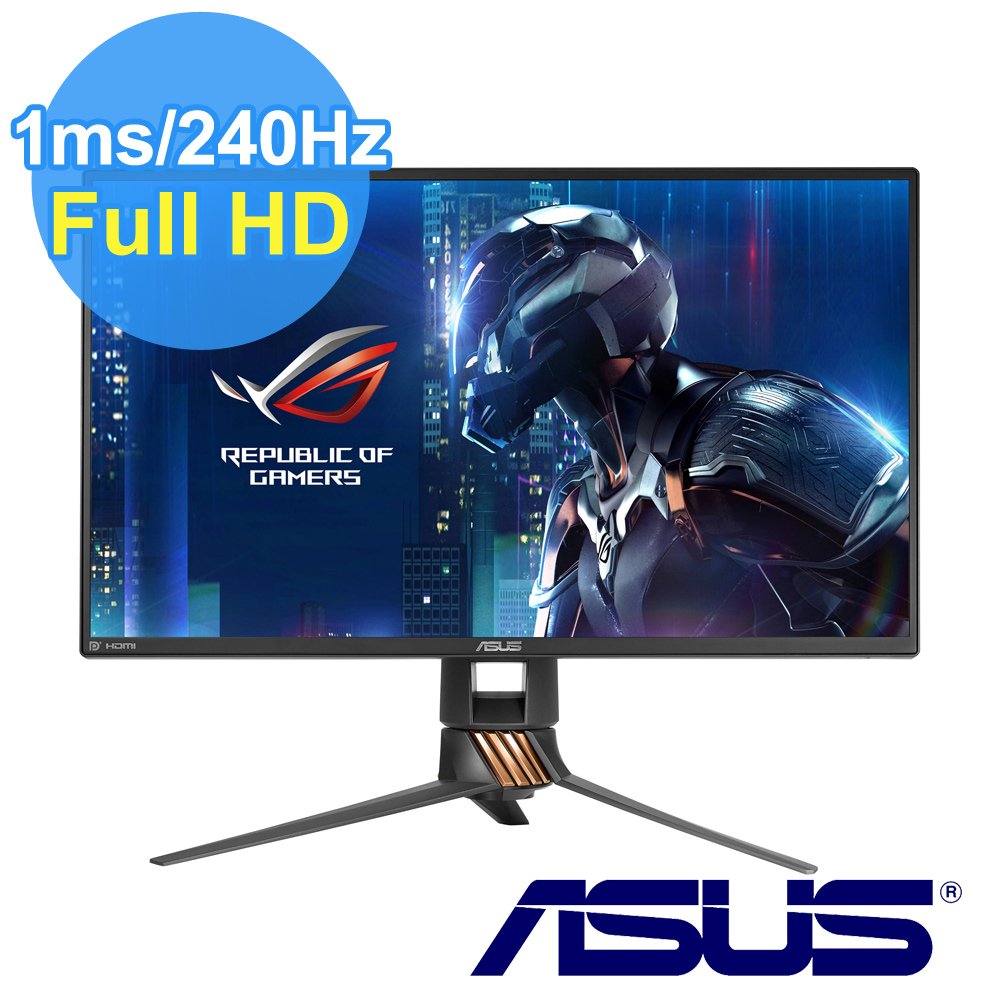 24.5 吋 Full HD 電競顯示器搭載 240Hz 原生更新率，提供流暢遊戲體驗1ms 極速反應時間搭配 G-SYNC 技術，可消除動態模糊和破圖情形，提供順暢無比的遊戲體驗。無邊框設計搭配自訂