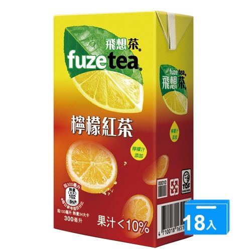 FUZE TEA飛想茶檸檬紅茶300ML*18【愛買】