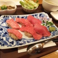 肉寿司御膳 - 実際訪問したユーザーが直接撮影して投稿した研究学園寿司肉の寿司 一縁の写真のメニュー情報