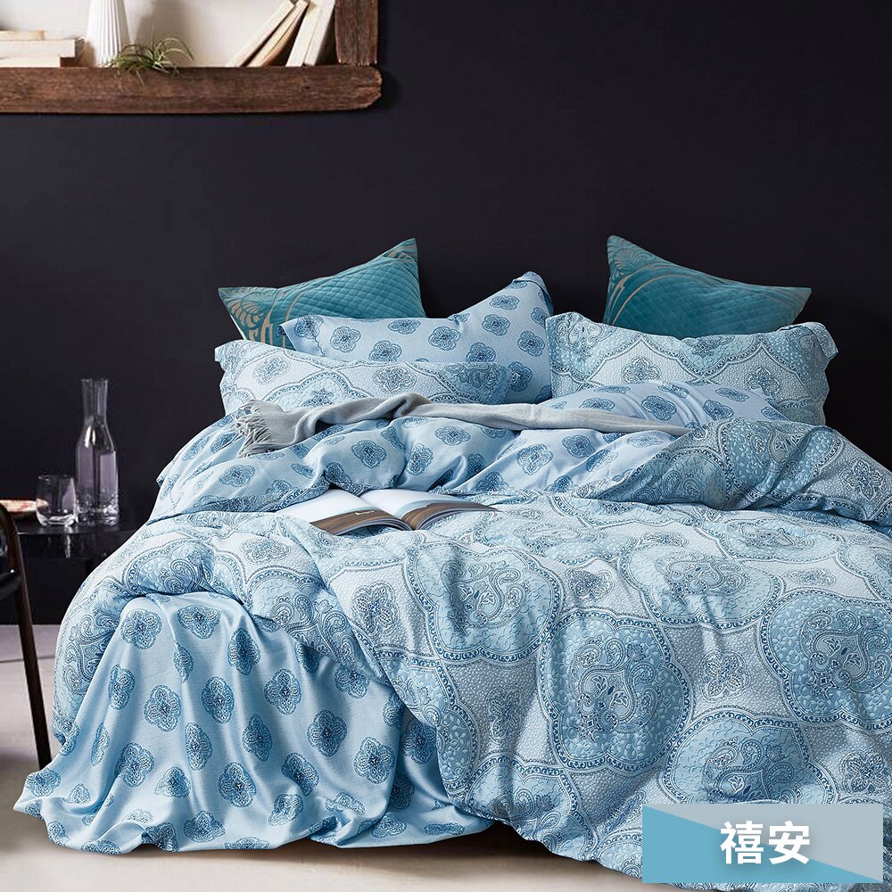 Pure One 禧安 100%天絲 TENCEL 雙人鋪棉兩用被套 床包四件組