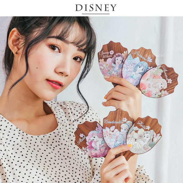Disney迪士尼原木手拿鏡-漫畫大頭系列 隨身鏡 化妝鏡 鏡子