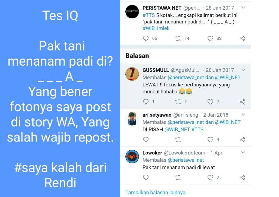 Jawaban Dan Pembahasan Tes Iq Pak Tani Menanam Padi Di Cianjurtoday Com Line Today