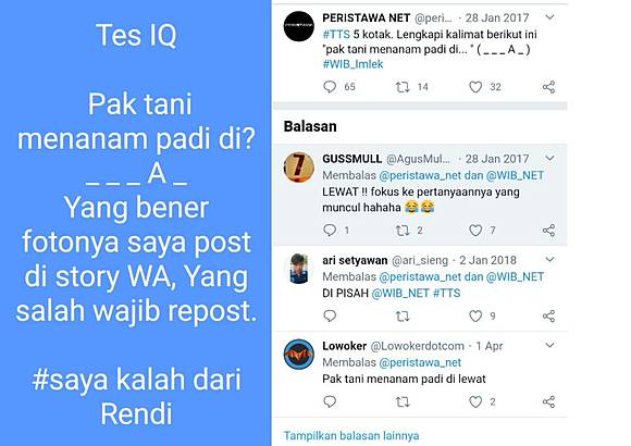 Jawaban Dan Pembahasan Tes Iq Pak Tani Menanam Padi Di Cianjurtoday Com Line Today