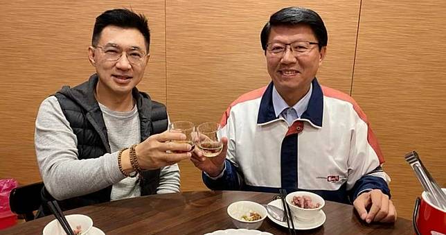 江啟臣與謝龍介餐敘　期待當立院同事引熱議