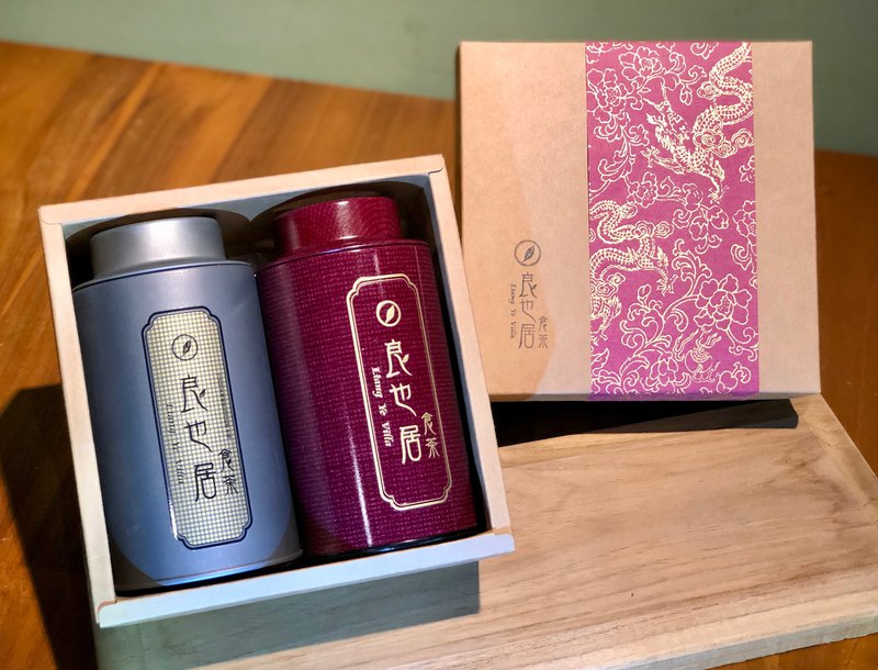 阿里山茶區-/手摘茶禮/A,B,C任選兩款 /和風_燙金棉紙_《誠摯雙享》茶禮