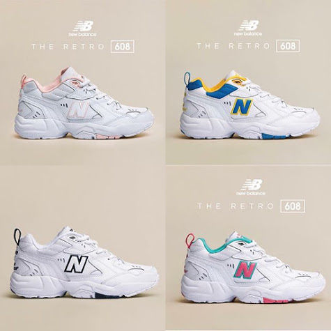 ISNEAKERS New Balance 608 NB 全白 白綠粉 白粉 復古 老爹鞋 韓國 IU 代言款