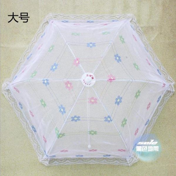 飯菜罩 碗罩子菜飯罩防蚊褲蠅食品罩餐桌罩小型折疊家用實用飯菜防塵罩T 1色