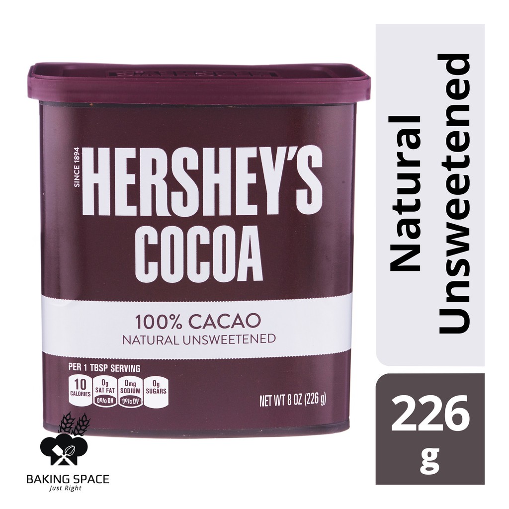 不影響品質與風味，敬請安心使用★商品特色美國好時HERSHEY'S可可粉第一大品牌，品質穩定，純可可粉不含糖及奶精，符合健康潮流的新選擇。★成份100%純可可粉★商品規格226公克★保存期限25個月★